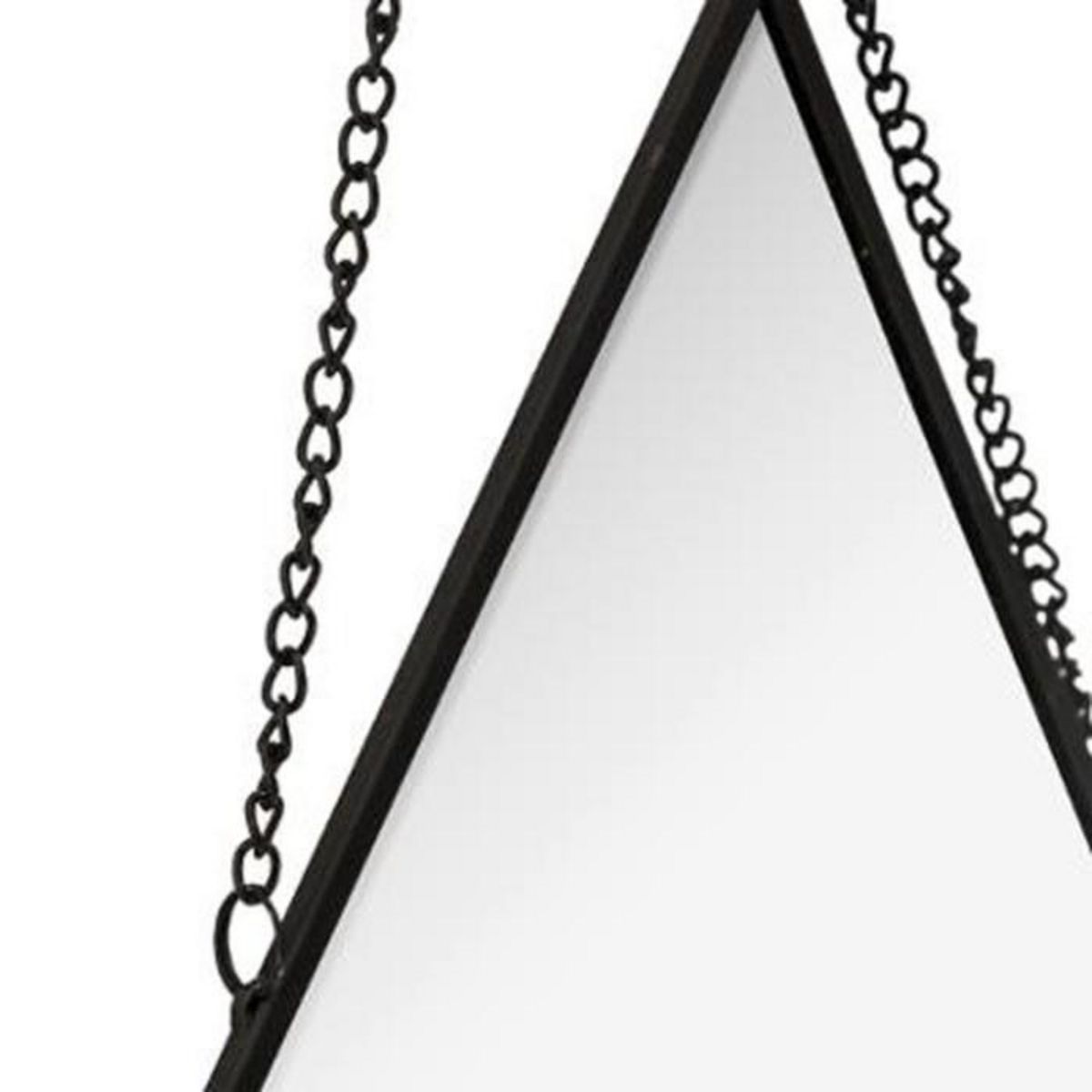 ATMOSPHERA Lot de 3 Miroirs à Chaînes  Losange  38cm Noir