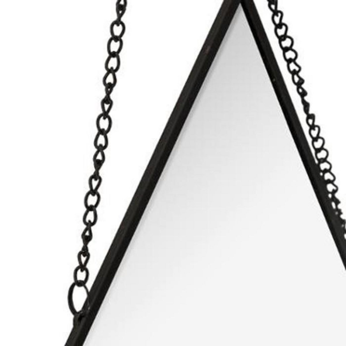 ATMOSPHERA Lot de 3 Miroirs à Chaînes  Losange  38cm Noir