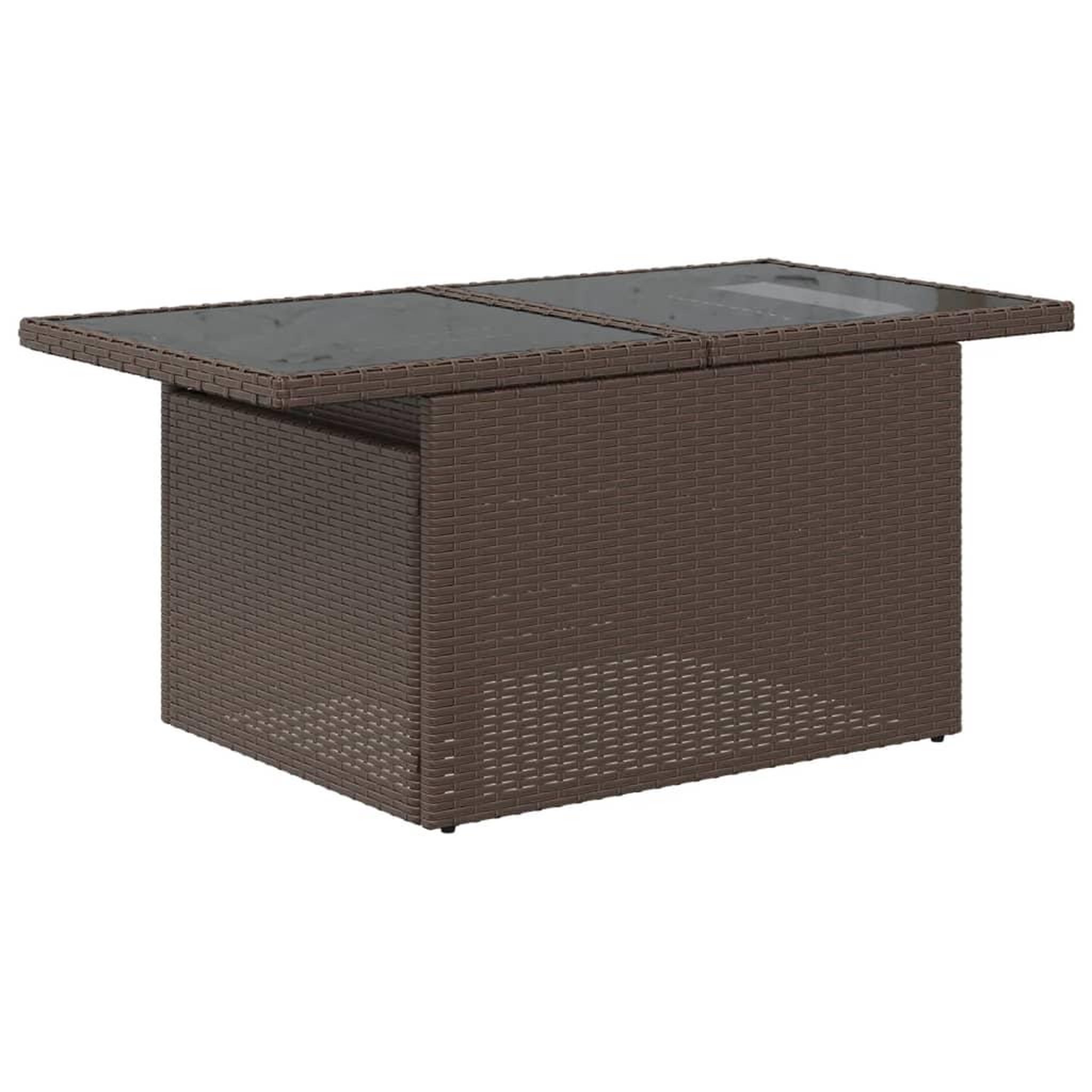 Voir la diapositive 3 : VIDAXL Salon de jardin avec coussins 9 pcs marron resine tressee