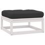 Voir la diapositive 3 : VIDAXL Repose-pieds de jardin avec coussins lot de 2 Bois pin solide