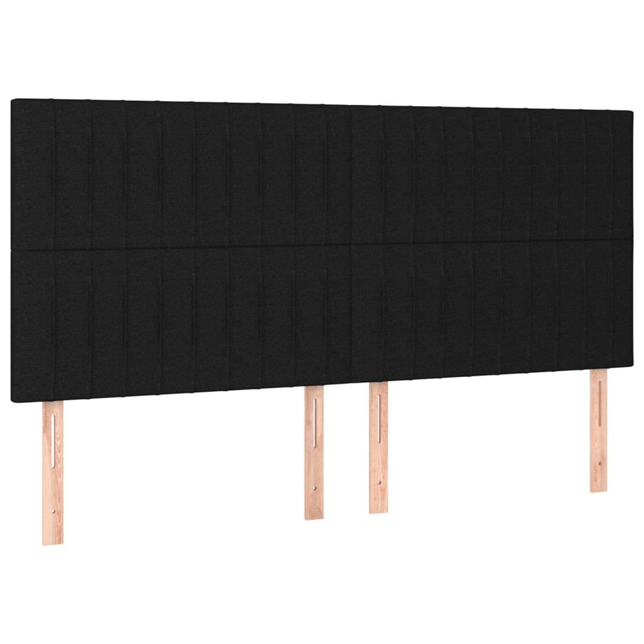 Voir la diapositive 2 : VIDAXL Tetes de lit 4 pcs Noir 100x5x78/88 cm Tissu