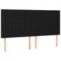 Voir la diapositive 2 : VIDAXL Tetes de lit 4 pcs Noir 100x5x78/88 cm Tissu