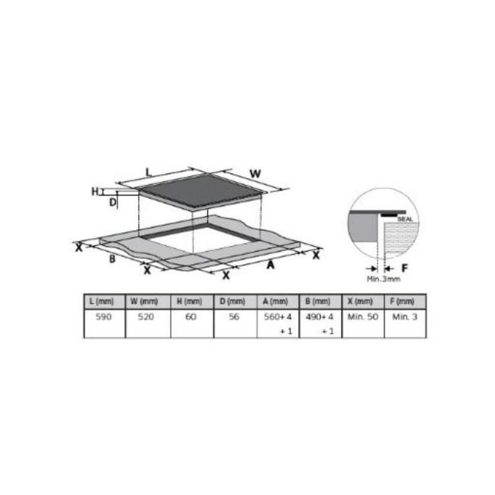 Voir la diapositive 4 : Samsung Table de cuisson à induction 60cm 3 feux 7200w noir - NZ63R3727BK