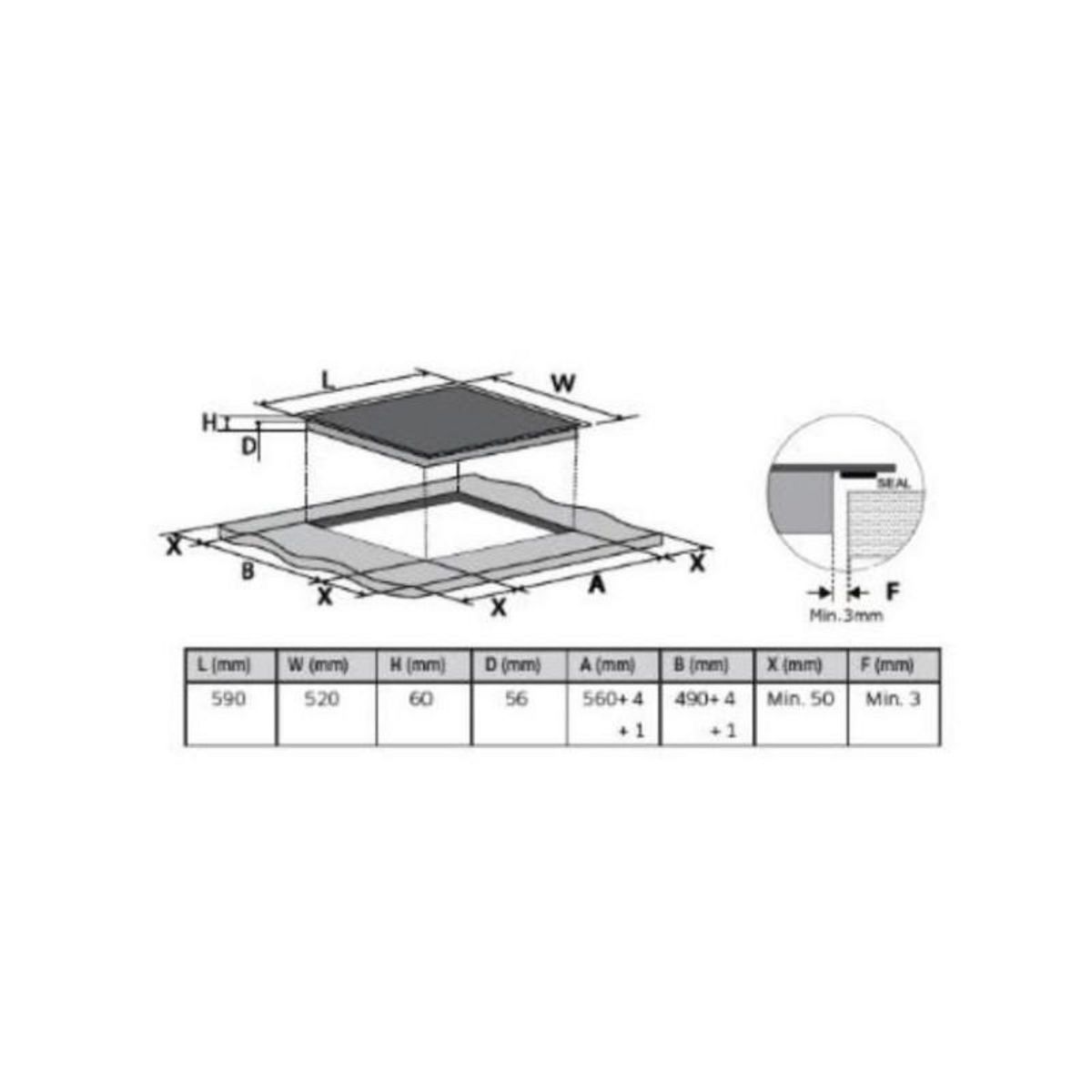 Samsung Table de cuisson à induction 60cm 3 feux 7200w noir - nz63r3727bk
