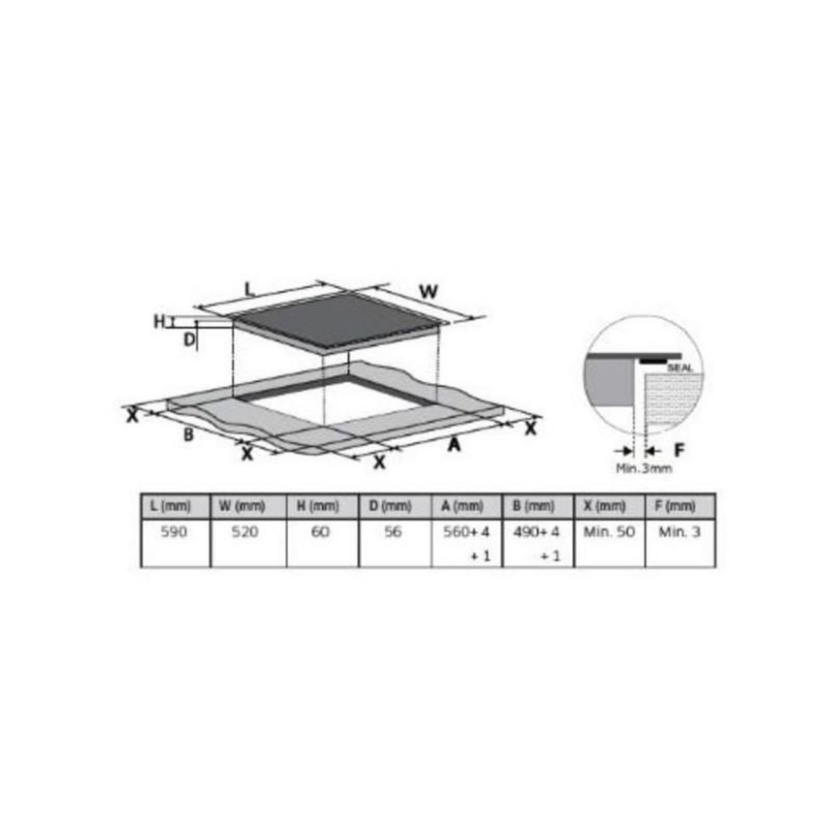 Samsung Table de cuisson à induction 60cm 3 feux 7200w noir - nz63r3727bk