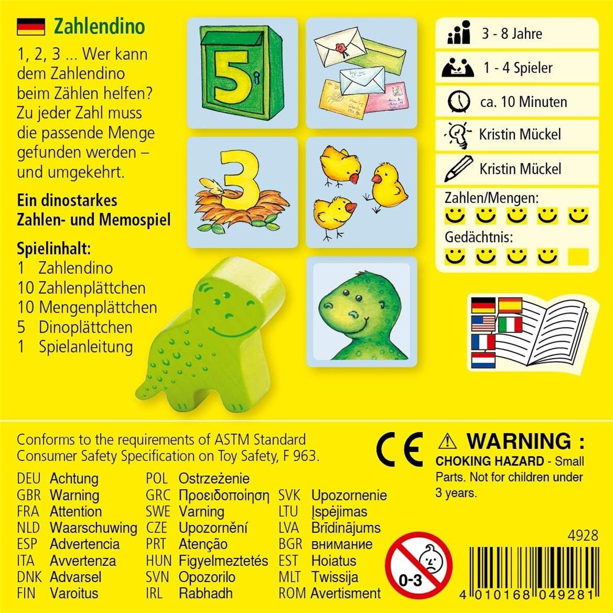 Voir la diapositive 4 : Haba Jeu éducatif - Dinosaure à chiffres