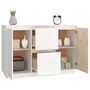 Voir la diapositive 5 : VIDAXL Buffet Blanc 111x34x75 cm Bois massif de pin