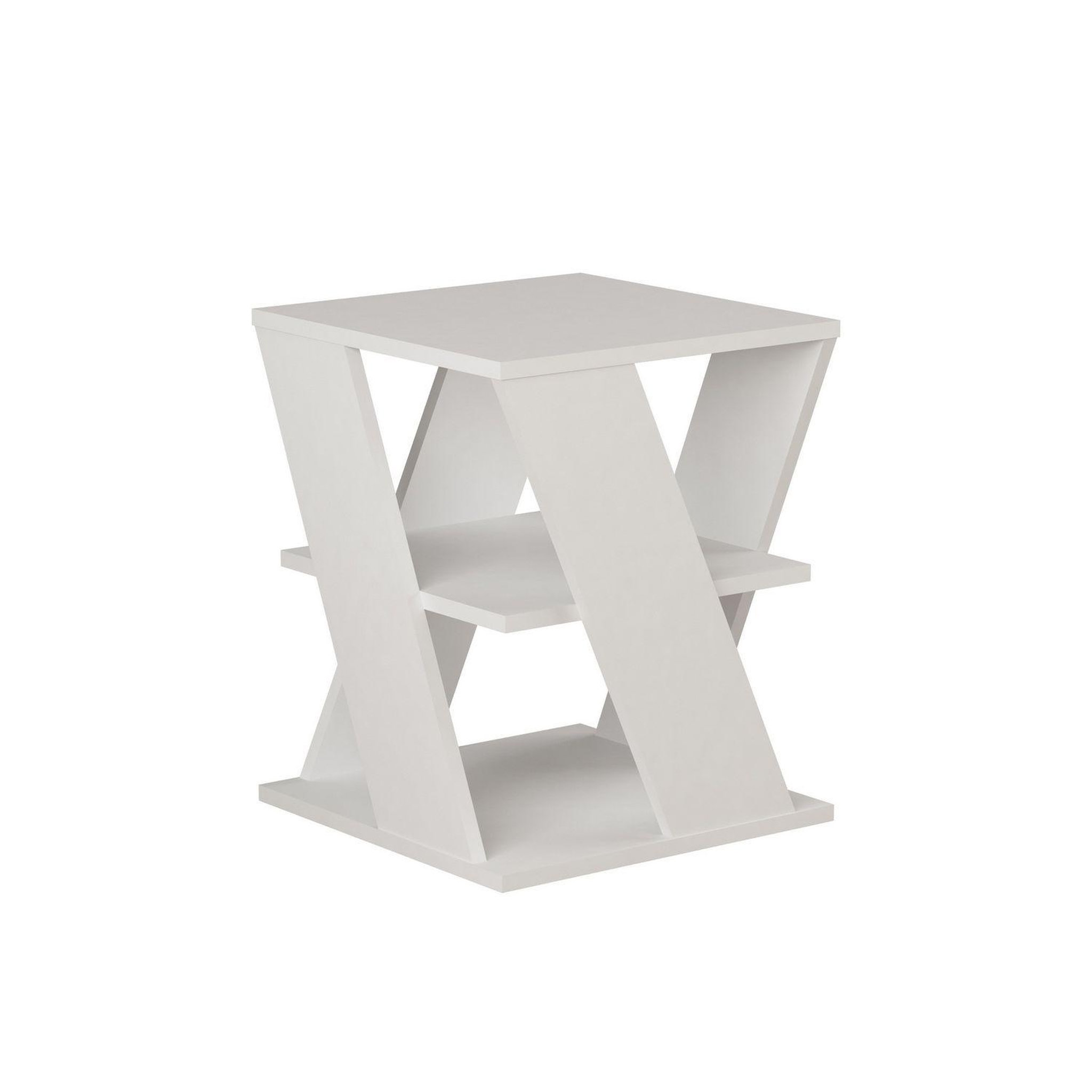 TOILINUX Table à café cyclo 55 cm - blanc