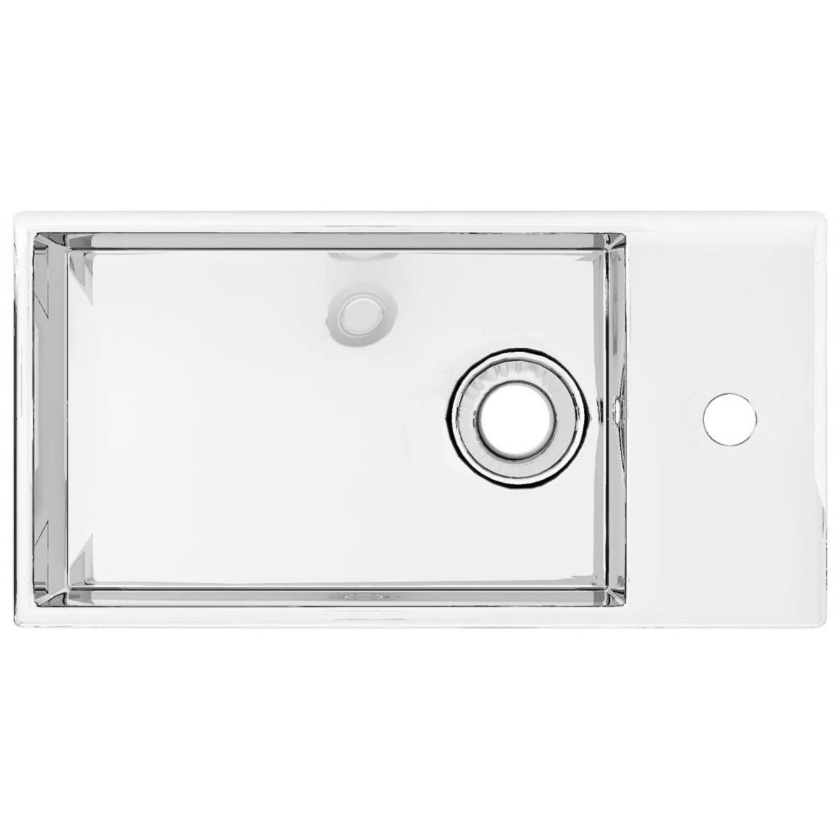 VIDAXL Lavabo avec trop-plein 49 x 25 x 15 cm Ceramique Argente