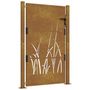 Voir la diapositive 2 : VIDAXL Portail de jardin 105x130 cm acier corten conception d'herbe