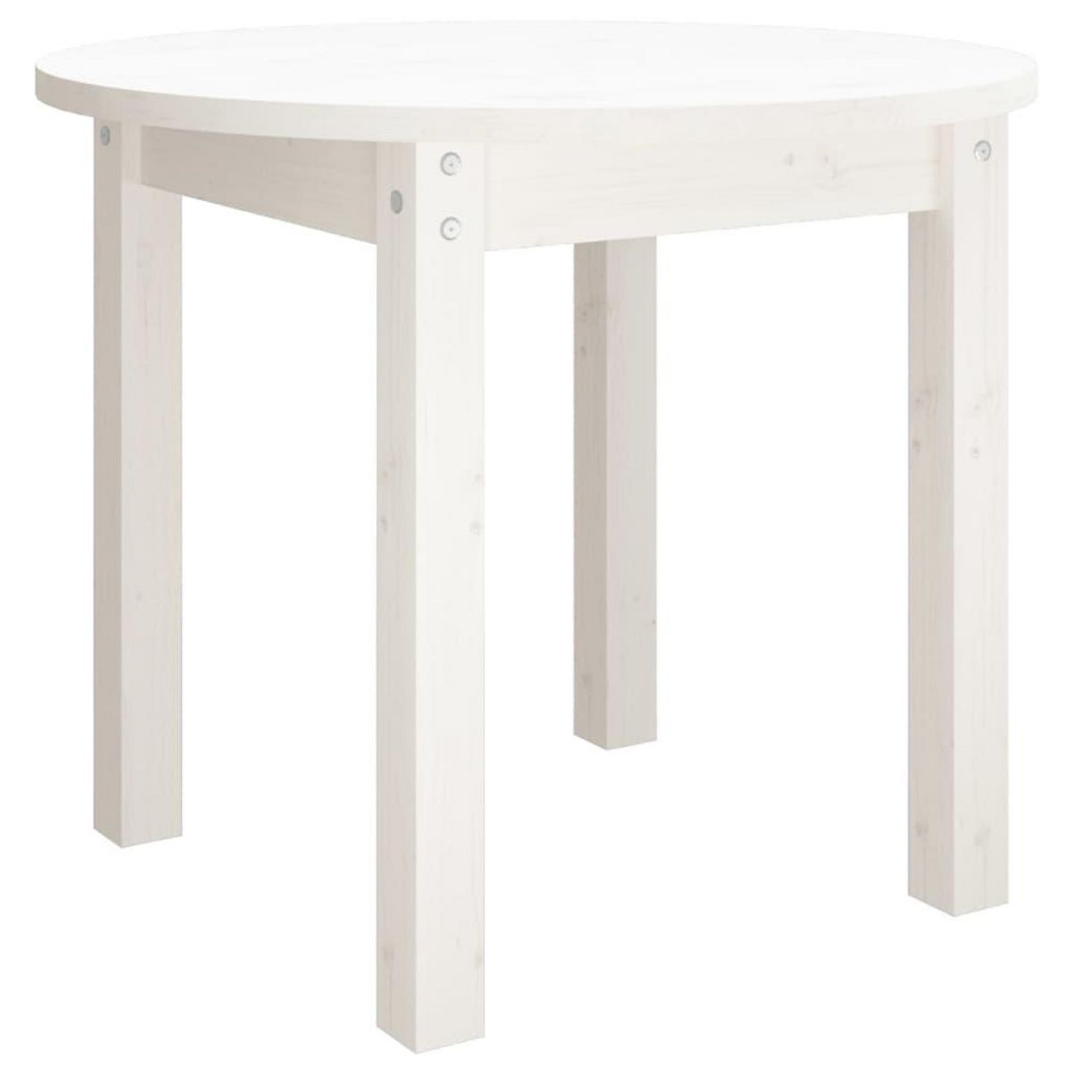 VIDAXL Table basse Blanc Ø 55x45 cm Bois massif de pin