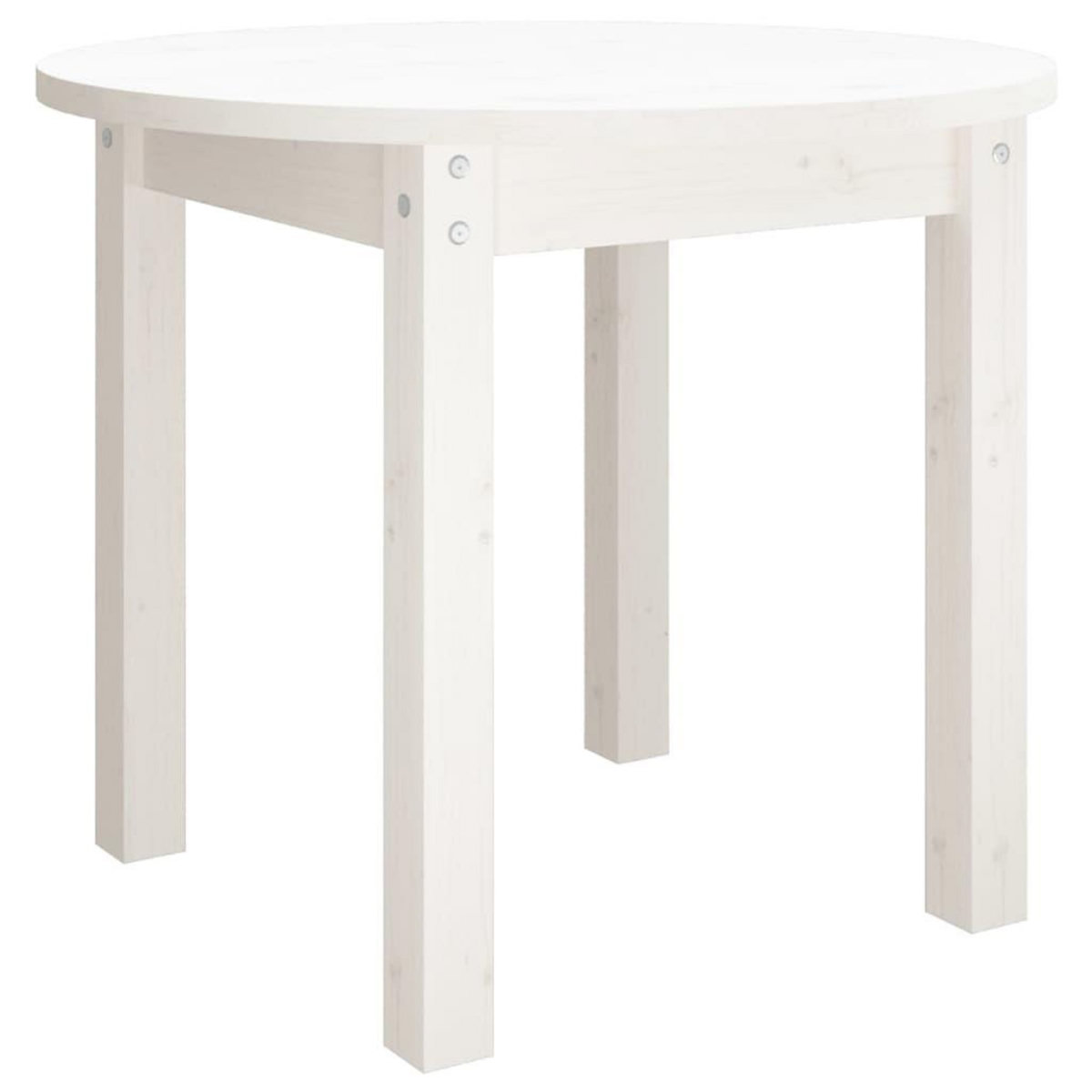 VIDAXL Table basse Blanc Ø 55x45 cm Bois massif de pin