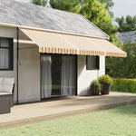 VIDAXL Tissu de remplacement pour auvent rayures multicolores 5x3,5 m