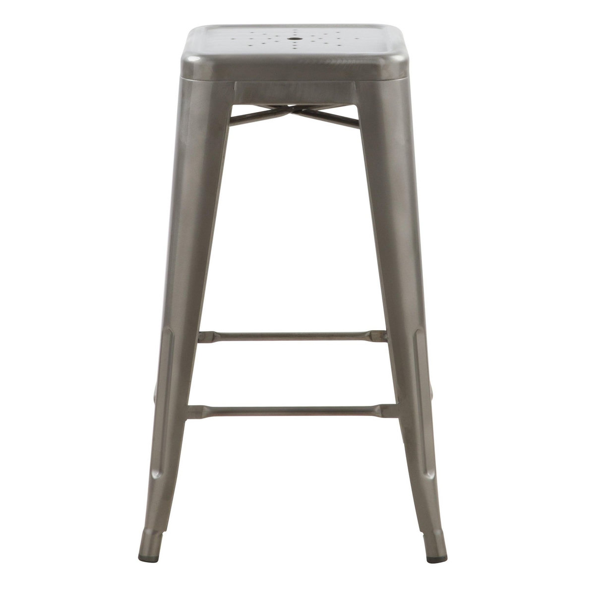 Rendez vous déco Lot de 2 tabourets pour îlot central 66 cm en métal chrome brillant - Indus