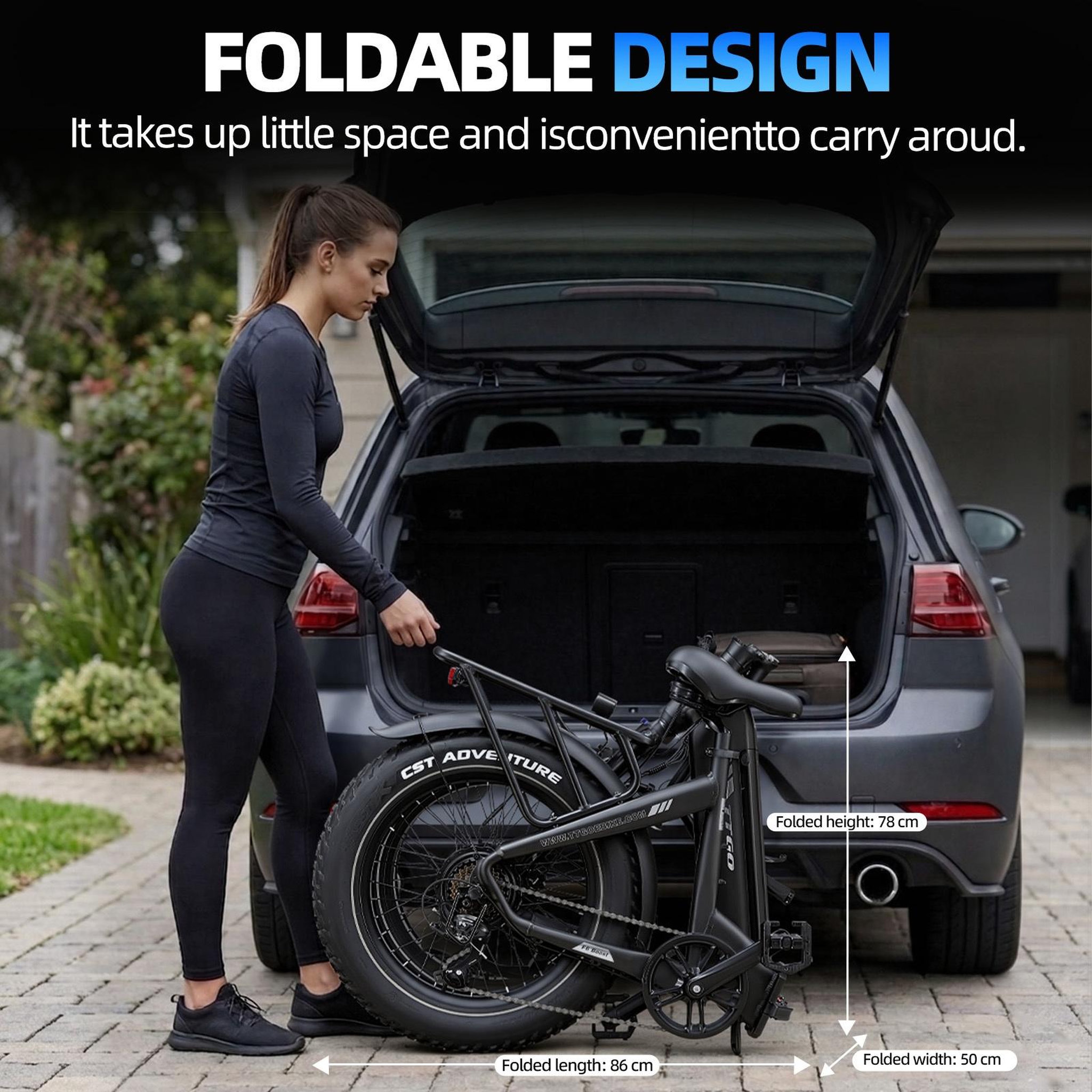 Voir la diapositive 4 : TTGO Vélo électrique pliant TTGO F6 Boost 250 W