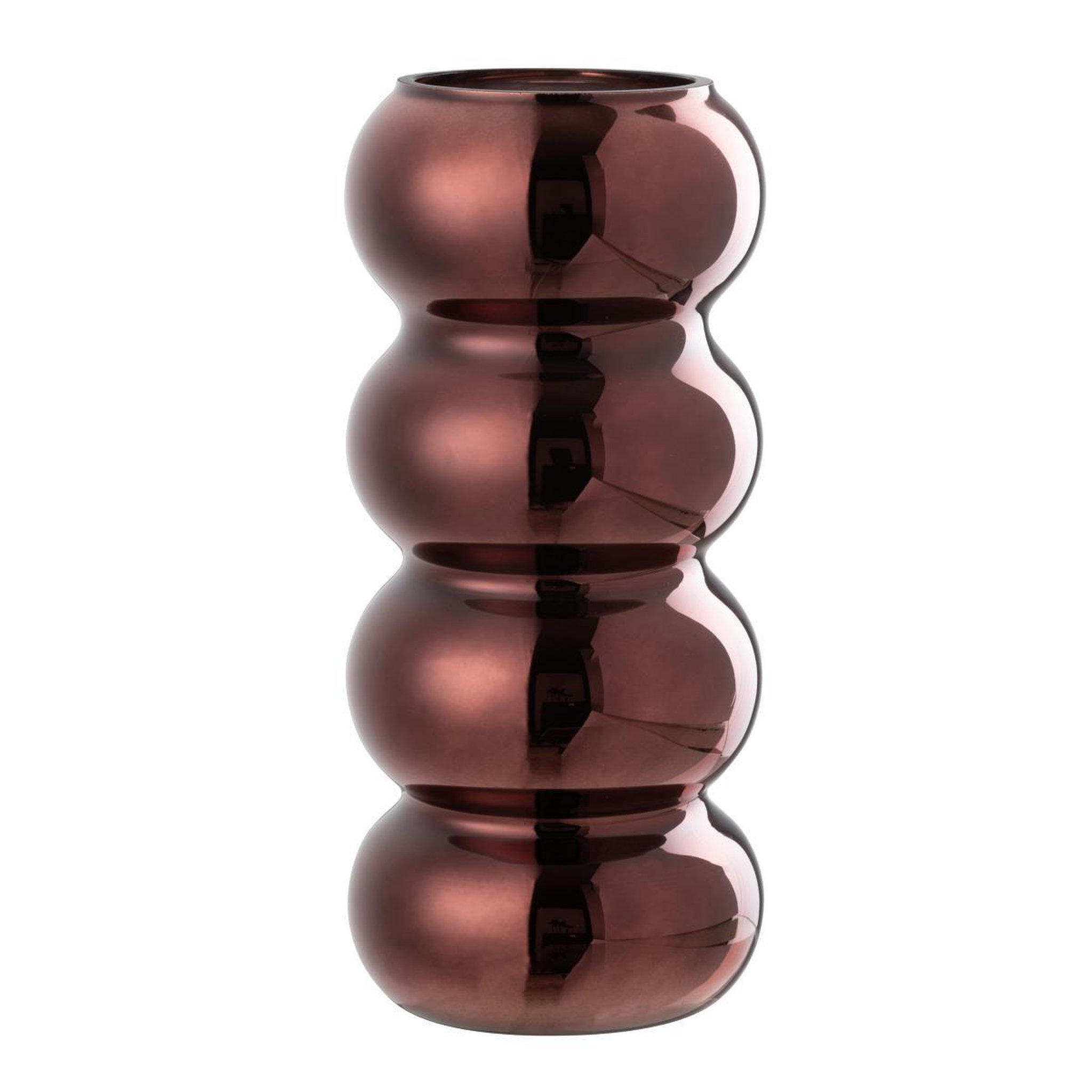 J-LINE Vase design chenille  cléa  30cm prune