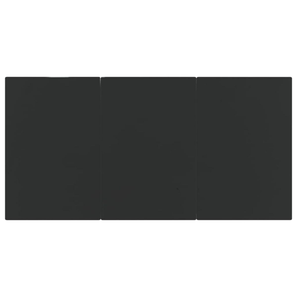 VIDAXL Table a dîner de jardin Noir 200x100x74cm Acier et verre trempe