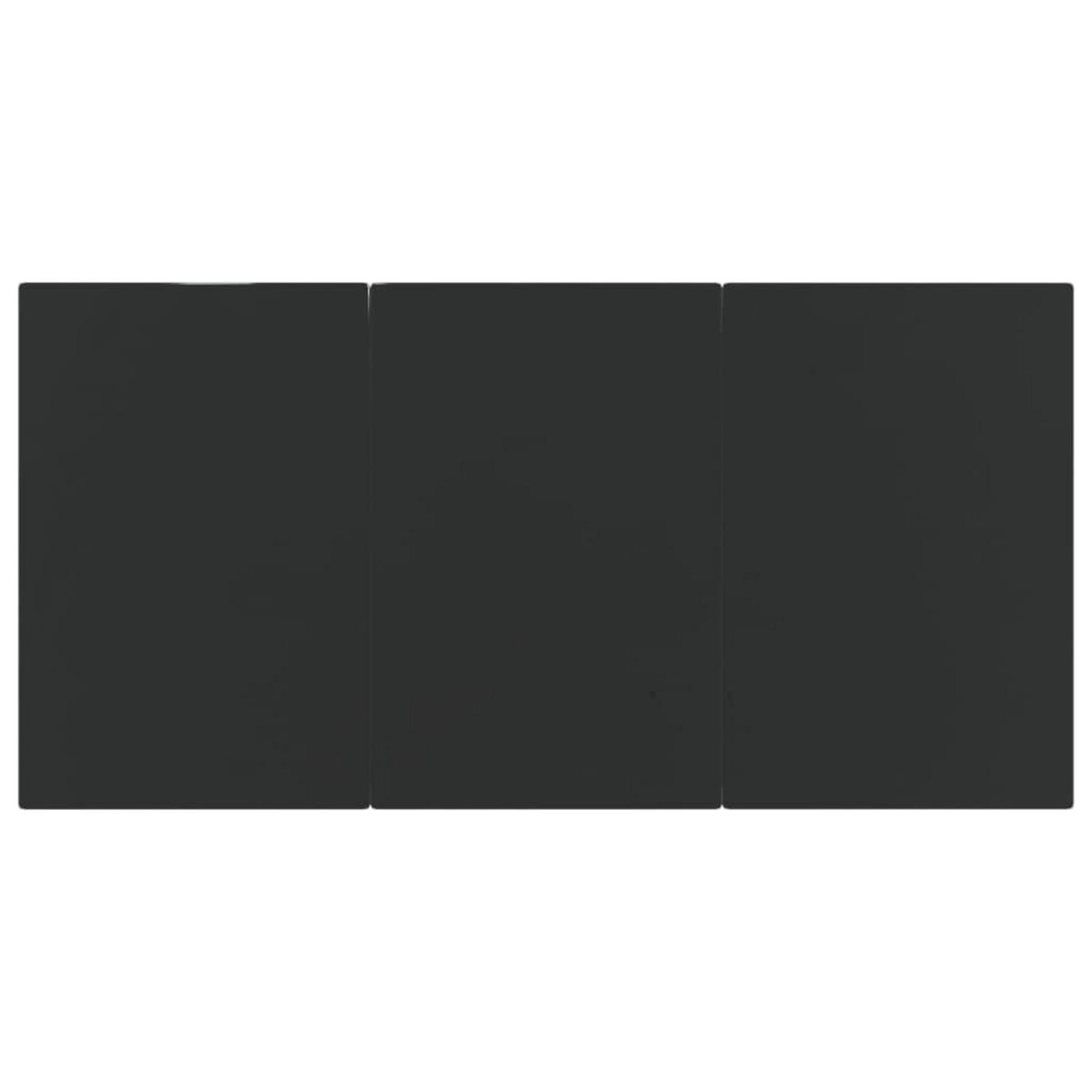 VIDAXL Table a dîner de jardin Noir 200x100x74cm Acier et verre trempe