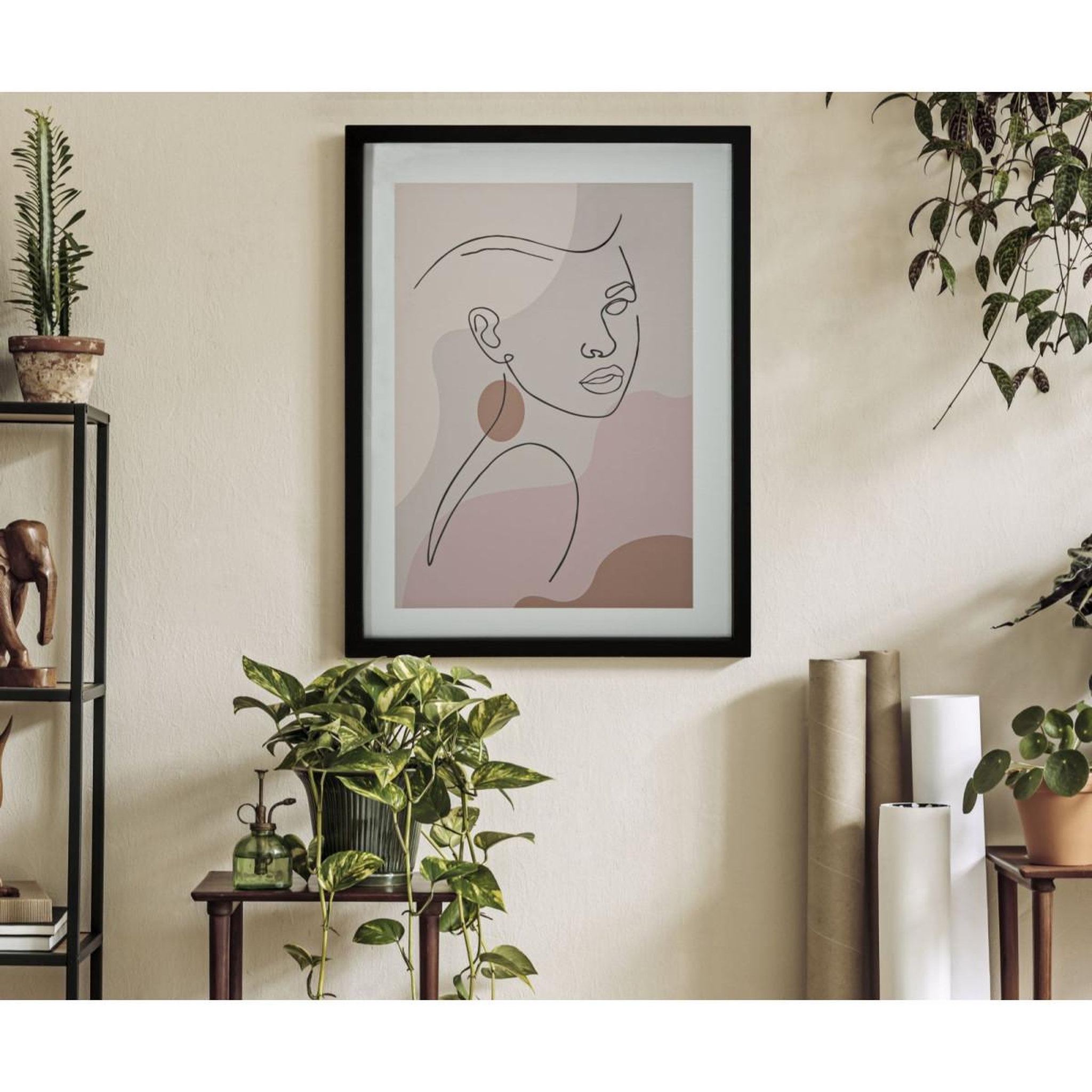 Voir la diapositive 5 : Paris Prix Cadre déco  visage  35x47cm multicolore