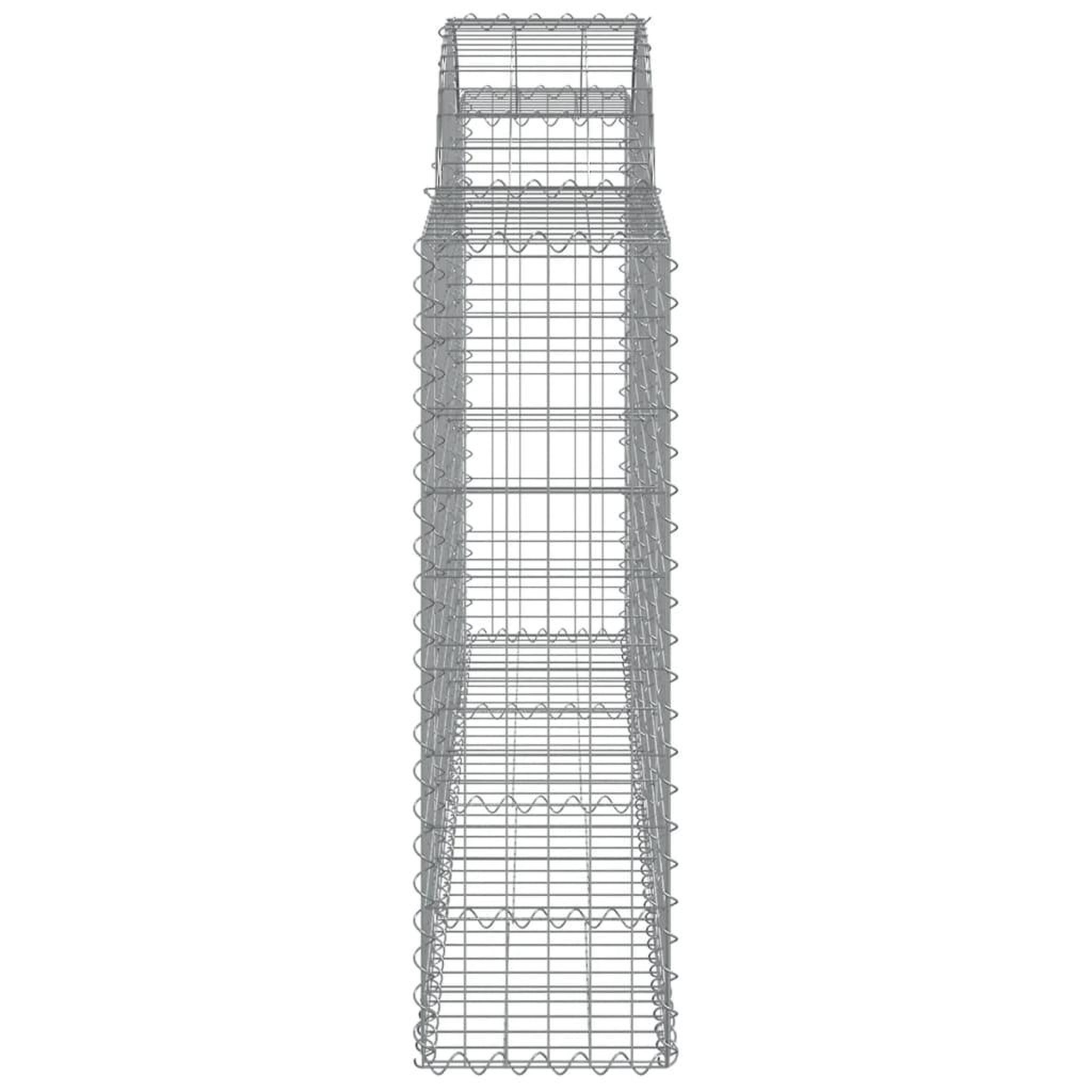 Voir la diapositive 5 : VIDAXL Paniers a gabions arques 3 pcs 200x30x100/120 cm Fer galvanise