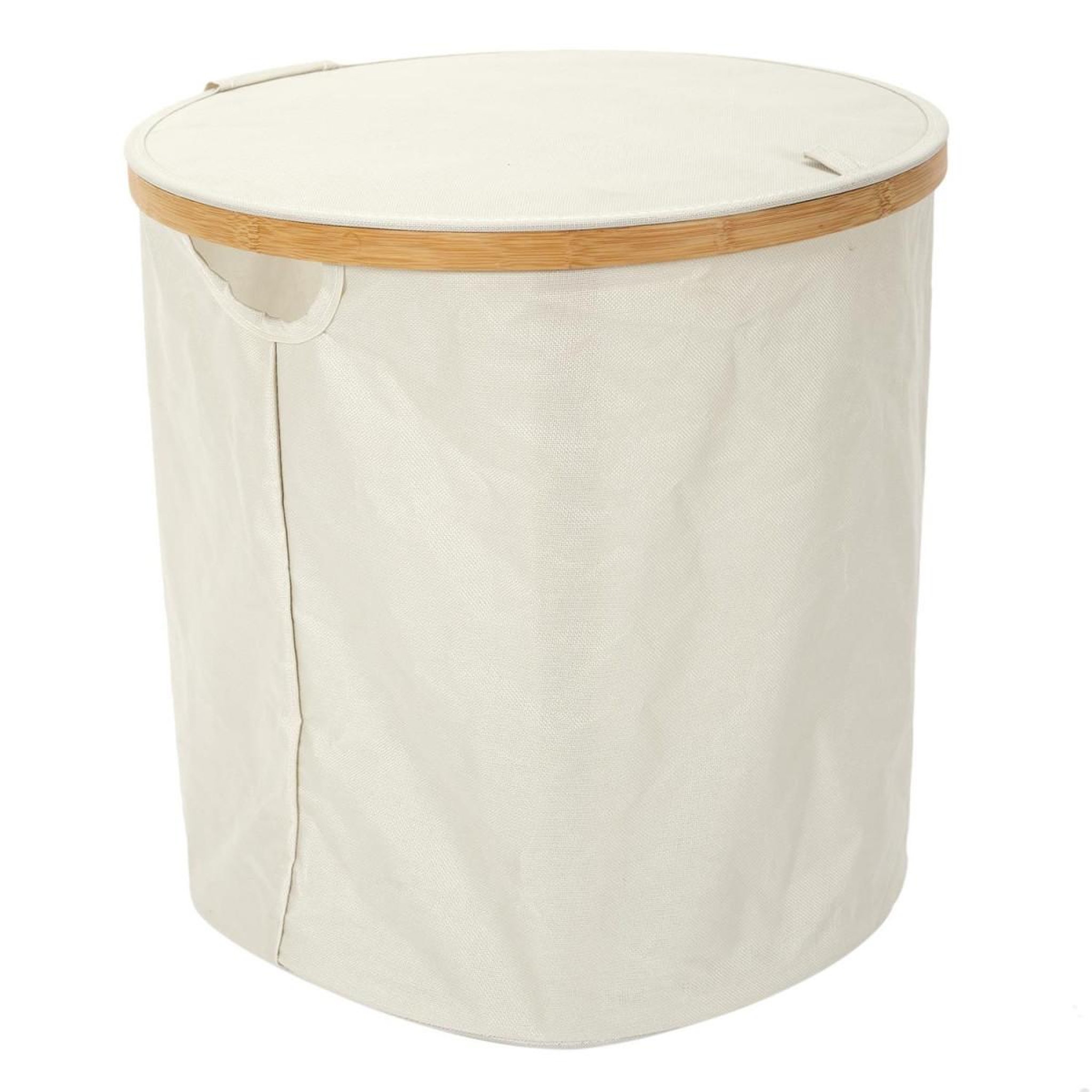 The Home Deco Factory Panier de rangement rond  cerclage  38cm beige