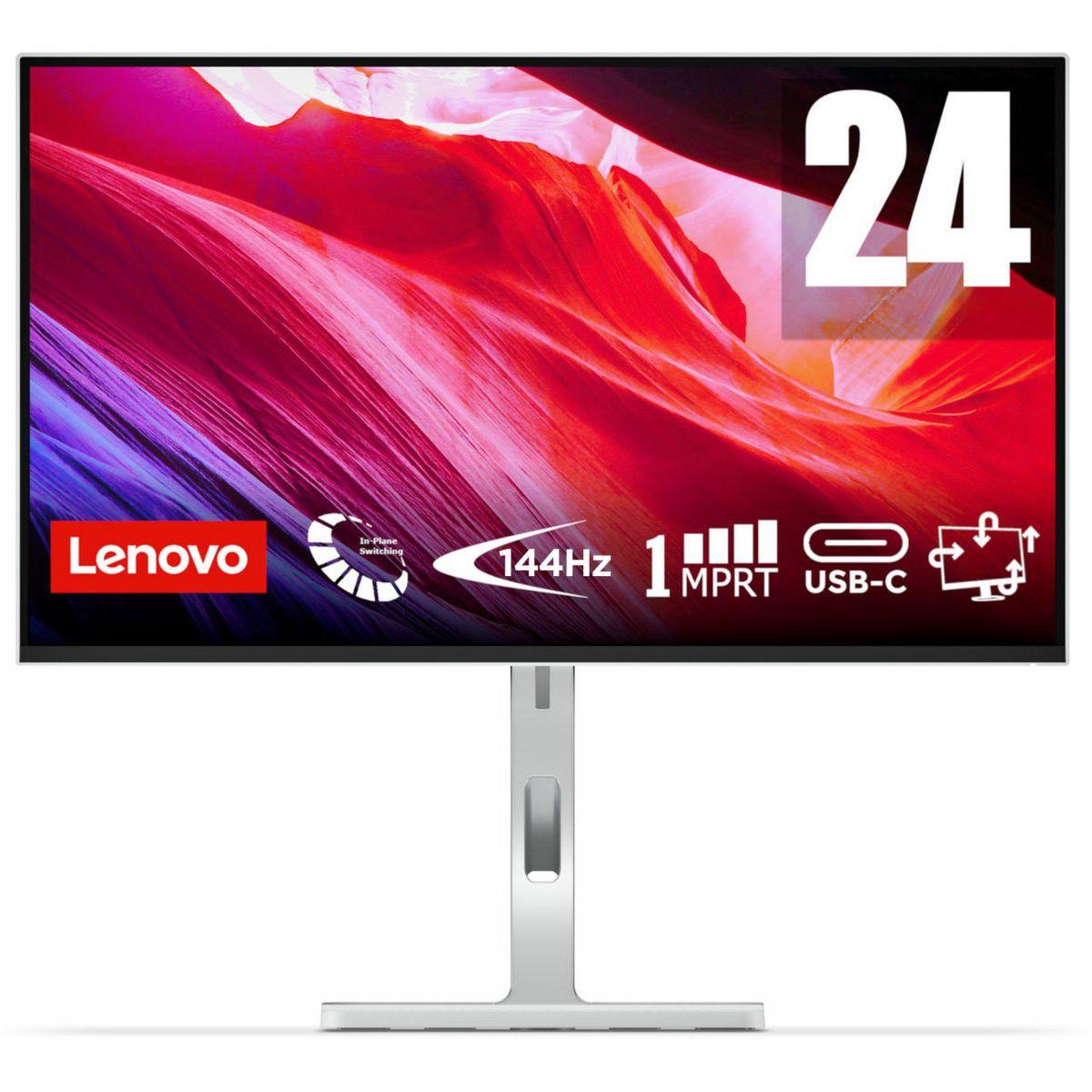 Voir la diapositive 1 : Lenovo Ecran PC L24D-4C 24'' USB C 75W