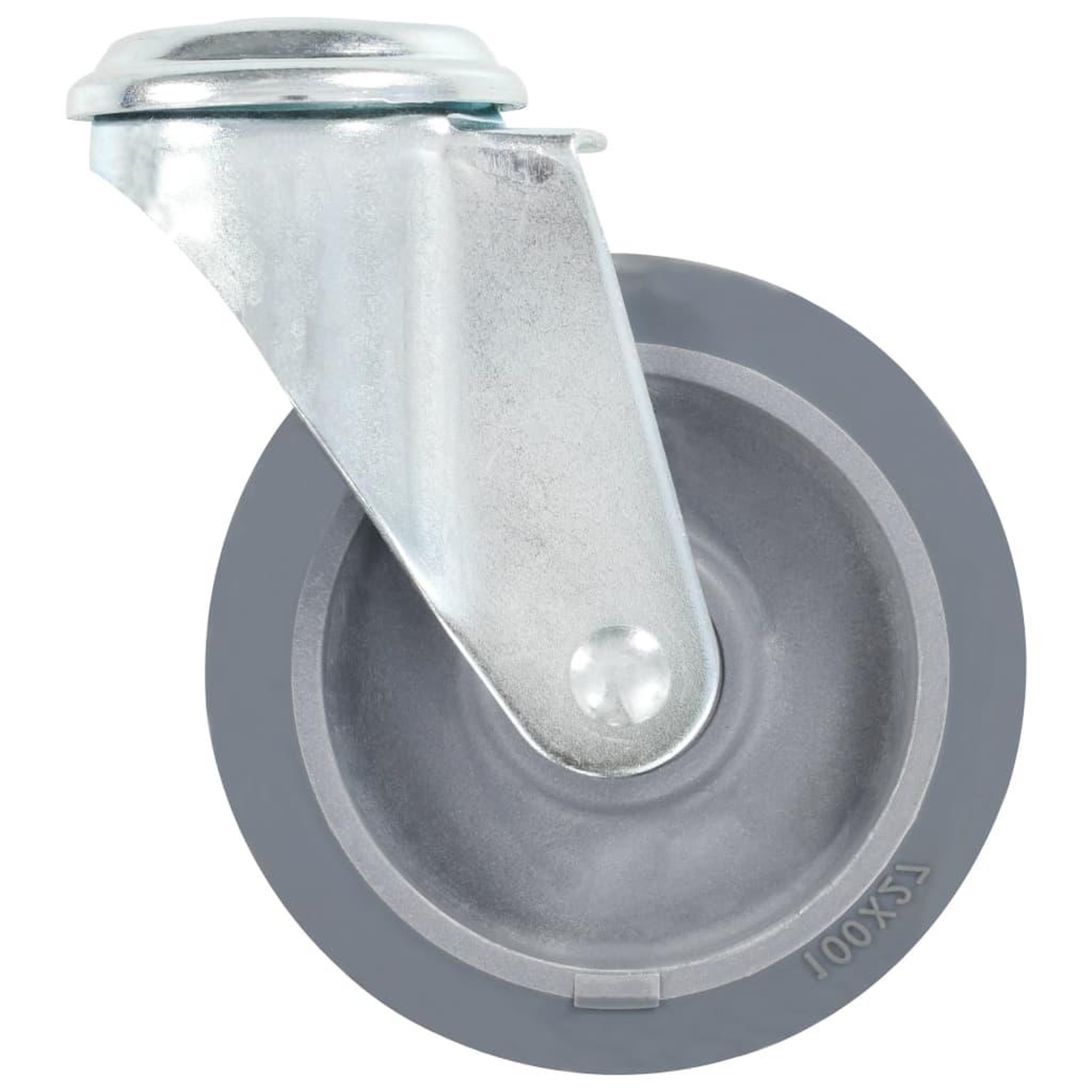 Voir la diapositive 4 : VIDAXL 4 pcs Roulettes pivotantes a trou de boulon 100 mm