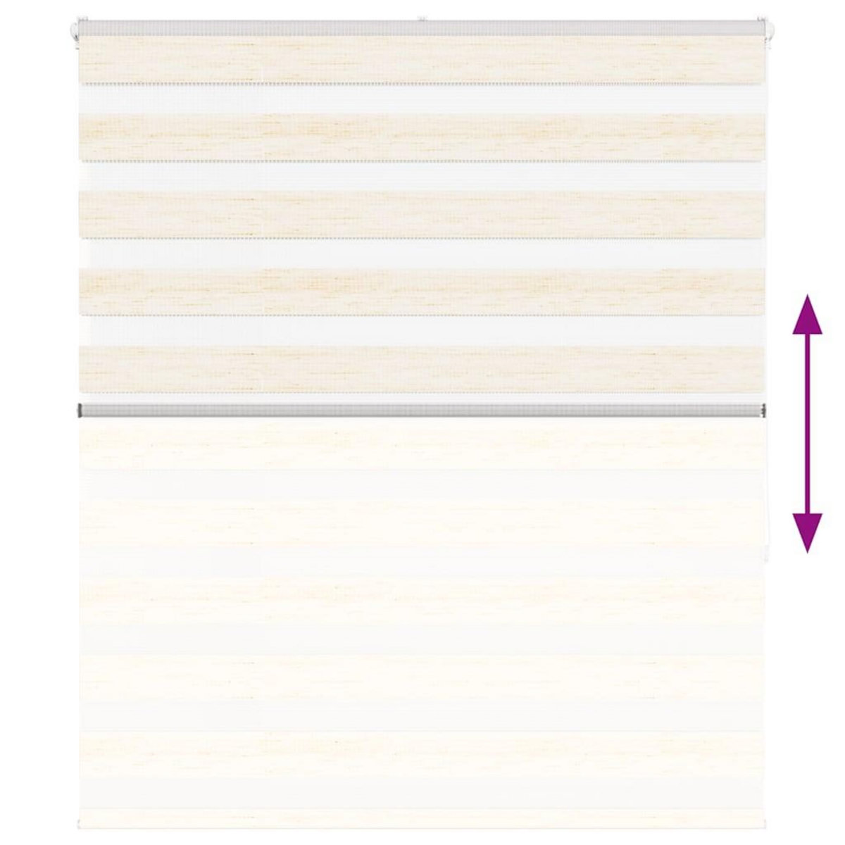 VIDAXL Store zebre beige marbre largeur du tissu 120,9 cm polyester