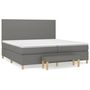 Voir la diapositive 2 : VIDAXL Sommier a lattes de lit avec matelas Gris fonce 200x200cm Tissu