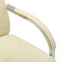 Voir la diapositive 5 : VIDAXL Chaise de bureau cantilever Creme Similicuir