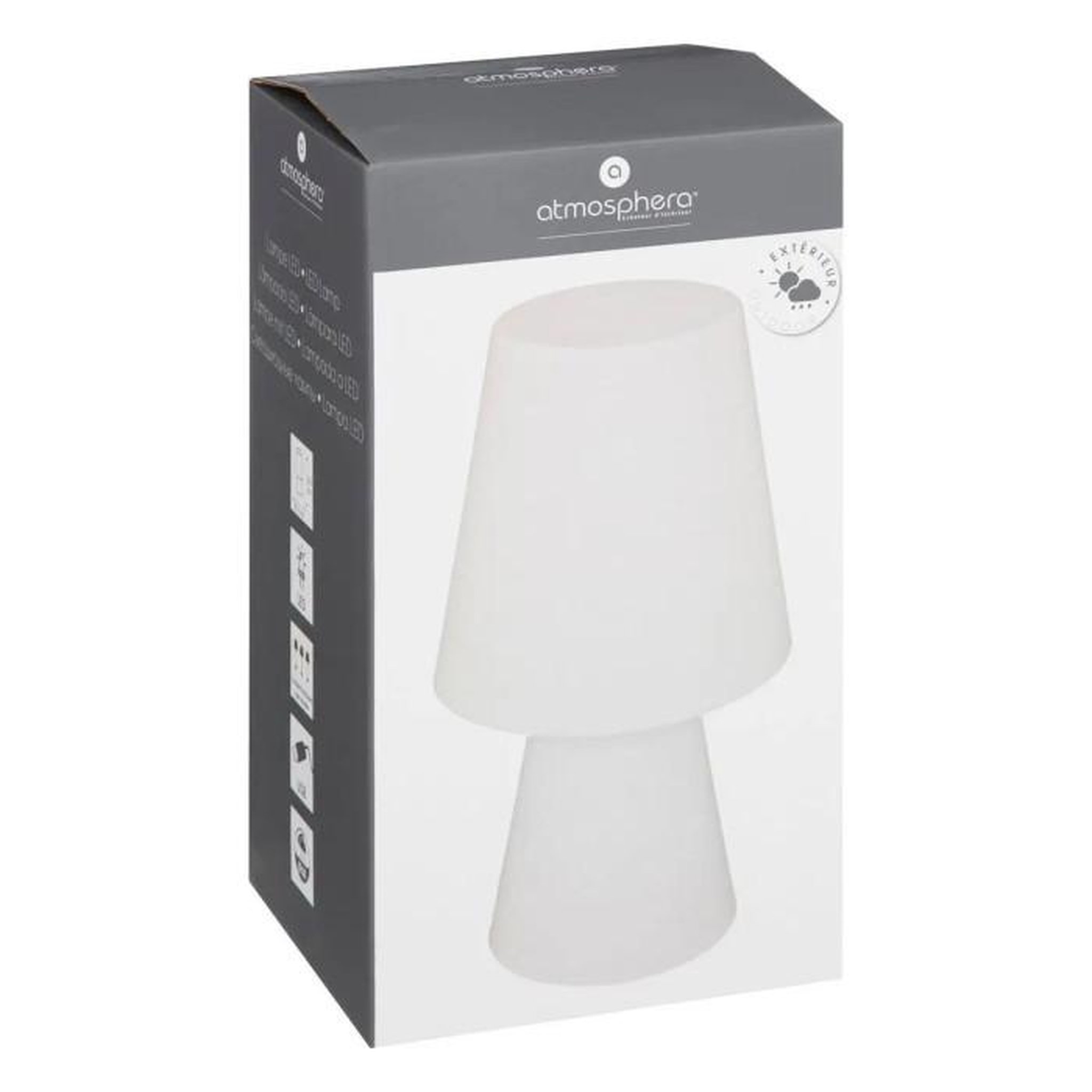 Voir la diapositive 5 : ATMOSPHERA Lampe à Poser Extérieure  Wiza  32cm Blanc