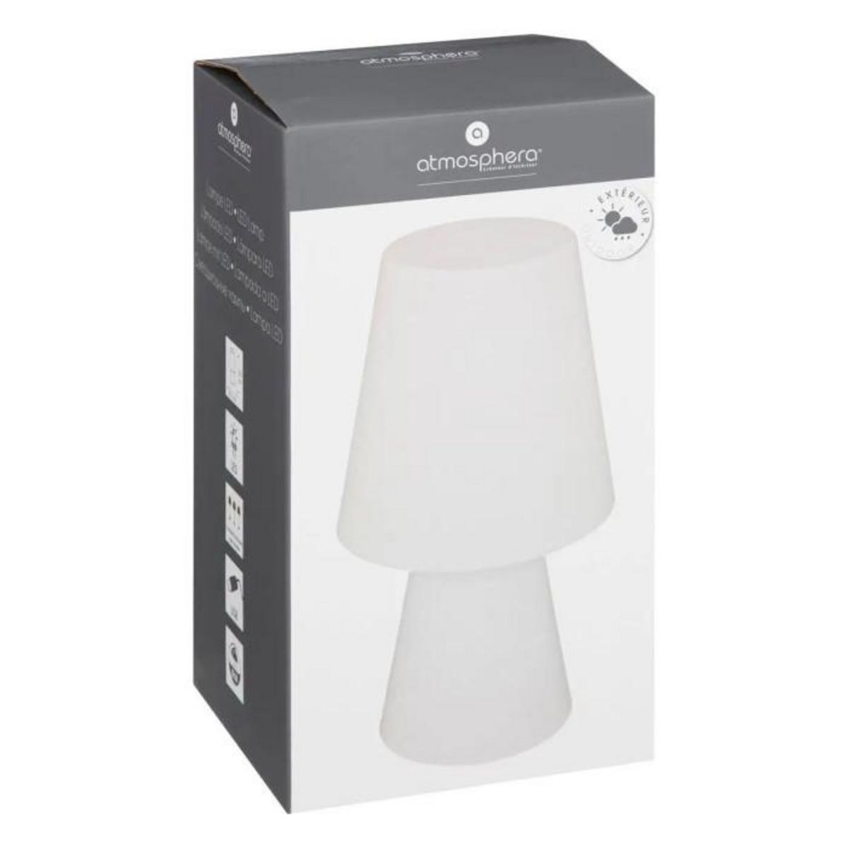 ATMOSPHERA Lampe à Poser Extérieure  Wiza  32cm Blanc