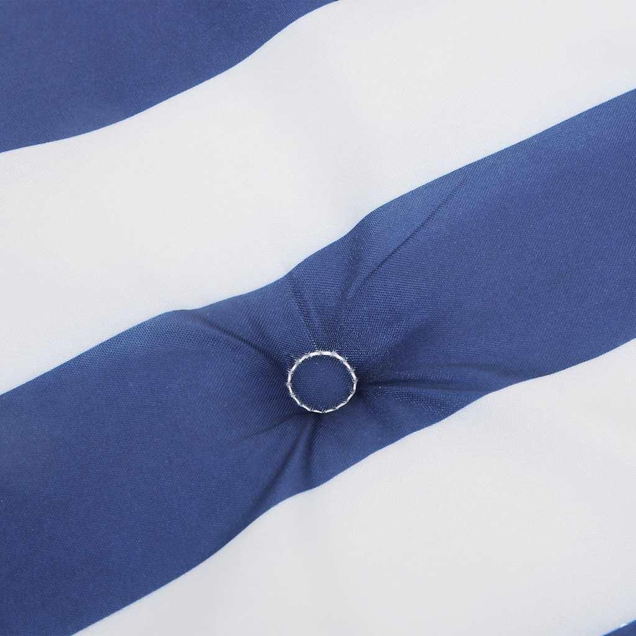 Voir la diapositive 5 : VIDAXL Coussin de banc de jardin rayures bleues et blanches 200x50x3cm