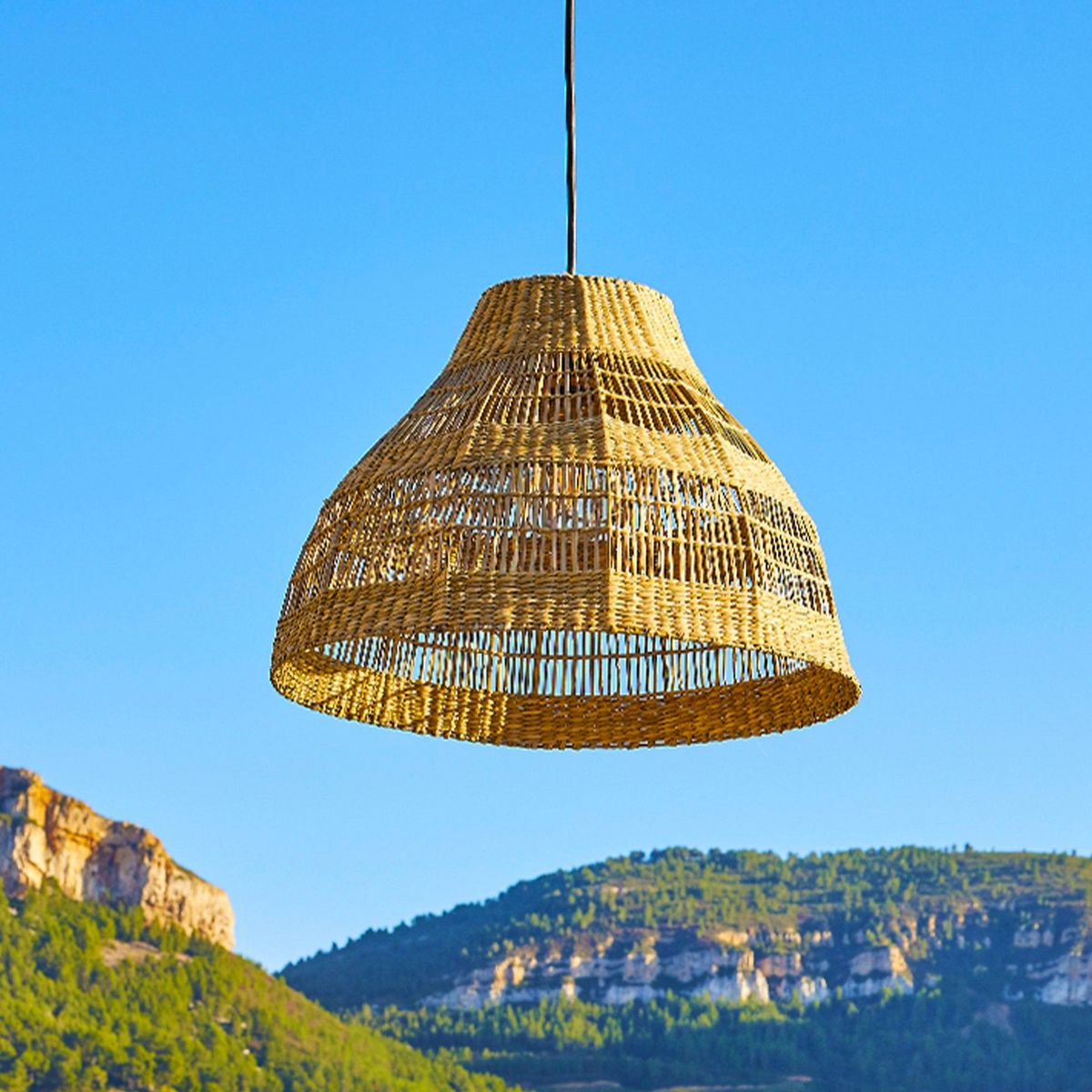 Lumisky Suspension d'extérieur avec cable MERIDA Beige Corde H34cm