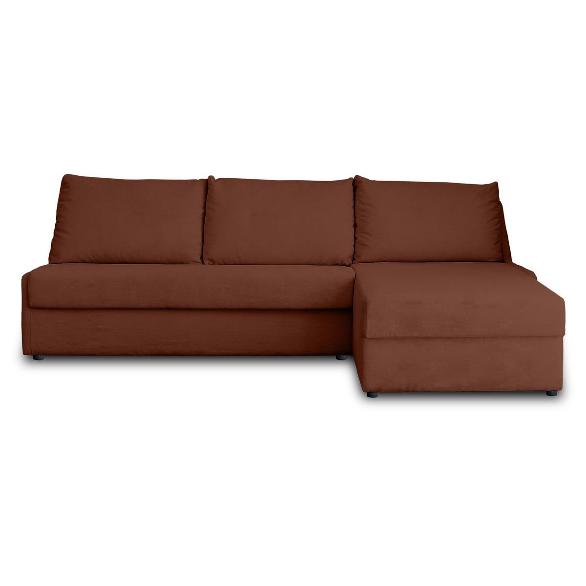 LISA DESIGN Palmira - canapé d'angle droit - 4 places - convertible couchage quotidien - matelas 14 cm - en velours côtelé