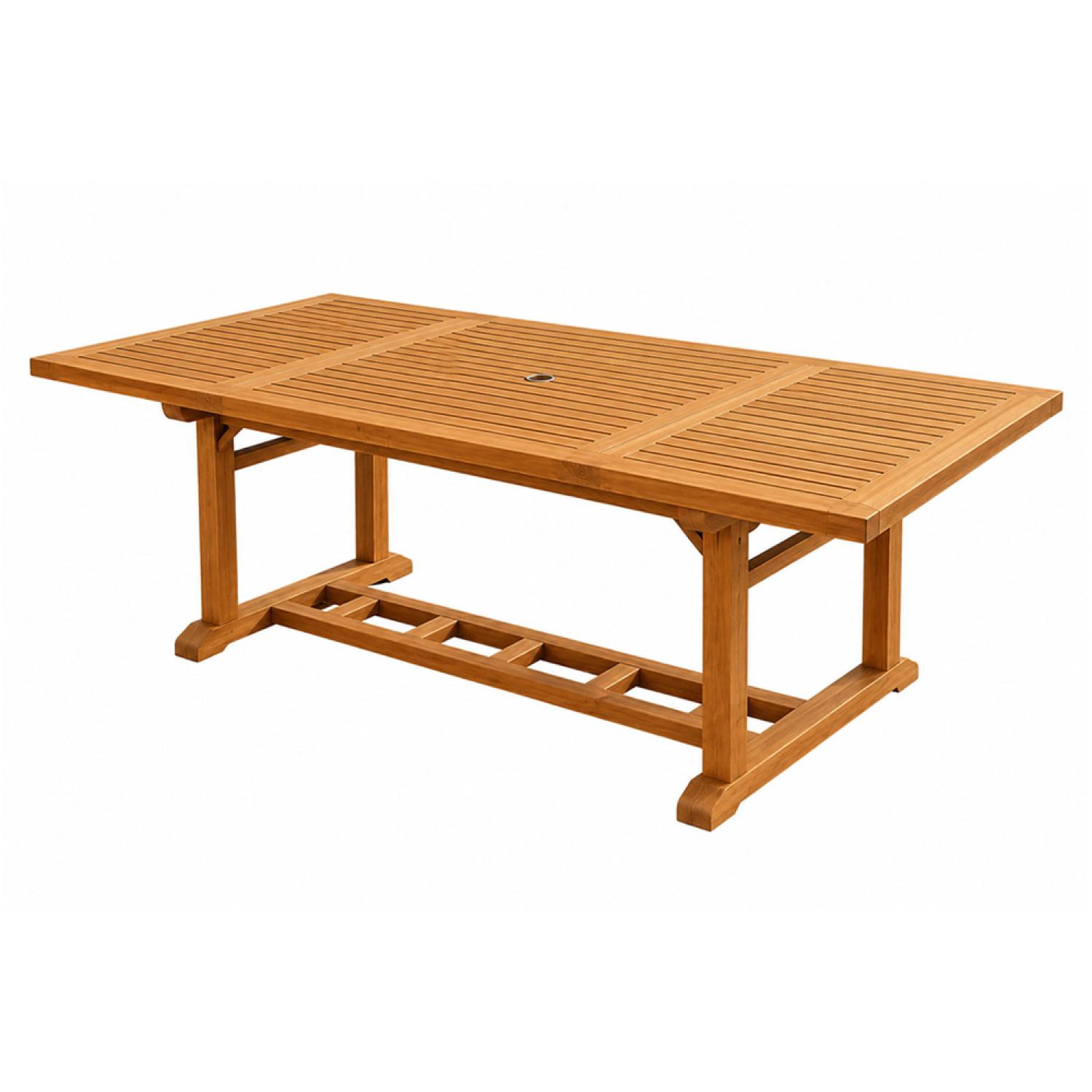CONCEPT USINE Table en teck rectangulaire extensible 170 cm