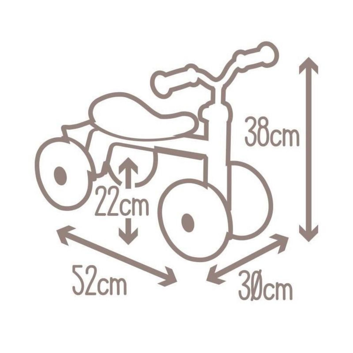 SMOBY Porteur Rookie Rose en métal pour enfant des 12 mois - Smoby