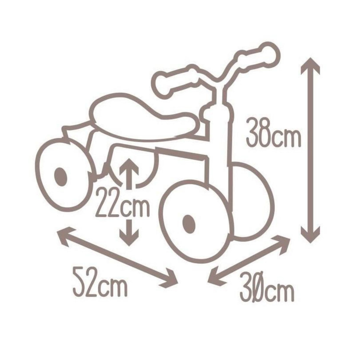 SMOBY Porteur Rookie Rose en métal pour enfant des 12 mois - Smoby