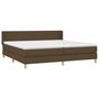 Voir la diapositive 3 : VIDAXL Sommier a lattes de lit avec matelas Marron fonce 200x200 cm