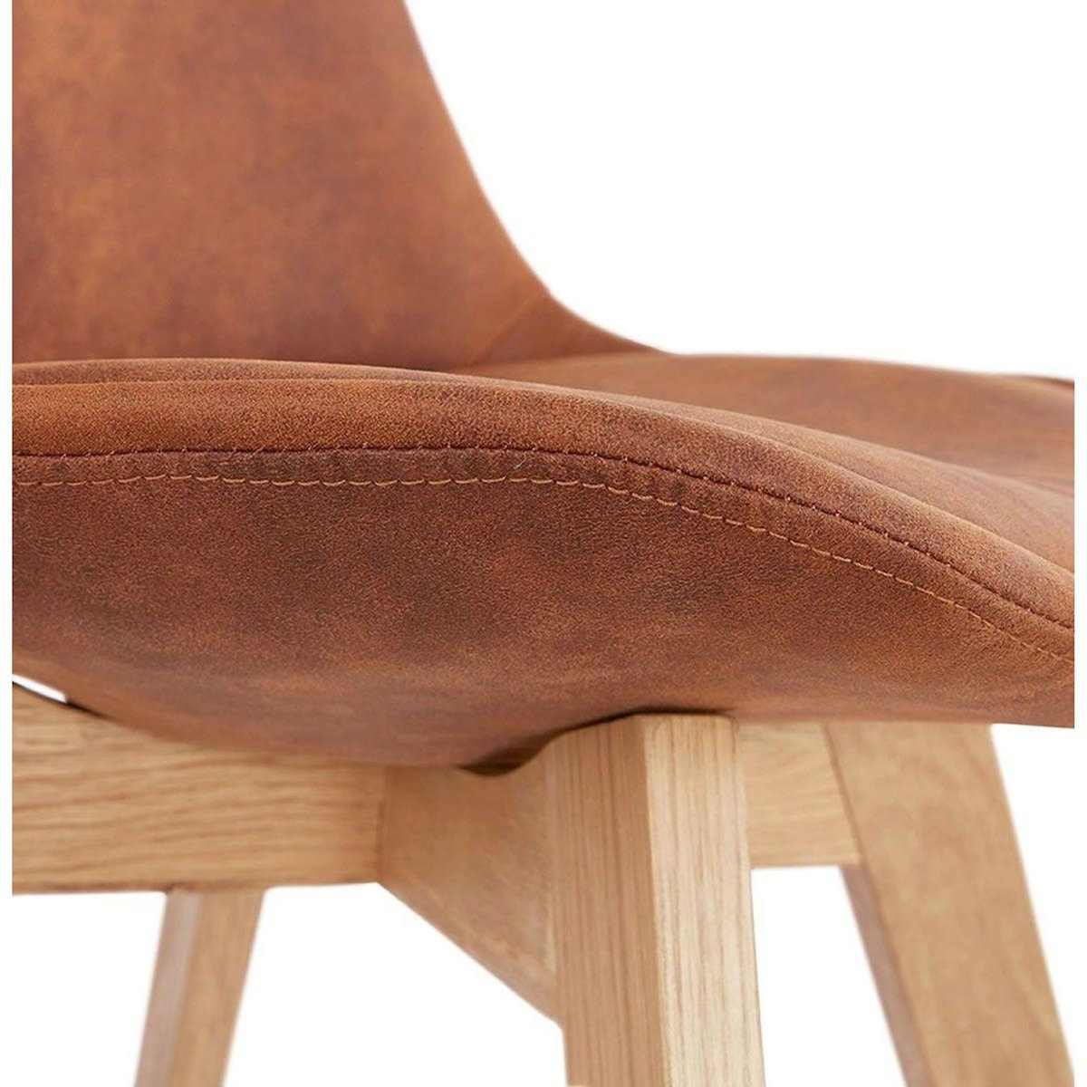 Paris Prix Chaise Design  Mirka  85cm Marron & Naturel