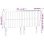 Voir la diapositive 6 : VIDAXL Tete de lit avec oreilles Gris fonce 203x23x118/128 cm Tissu