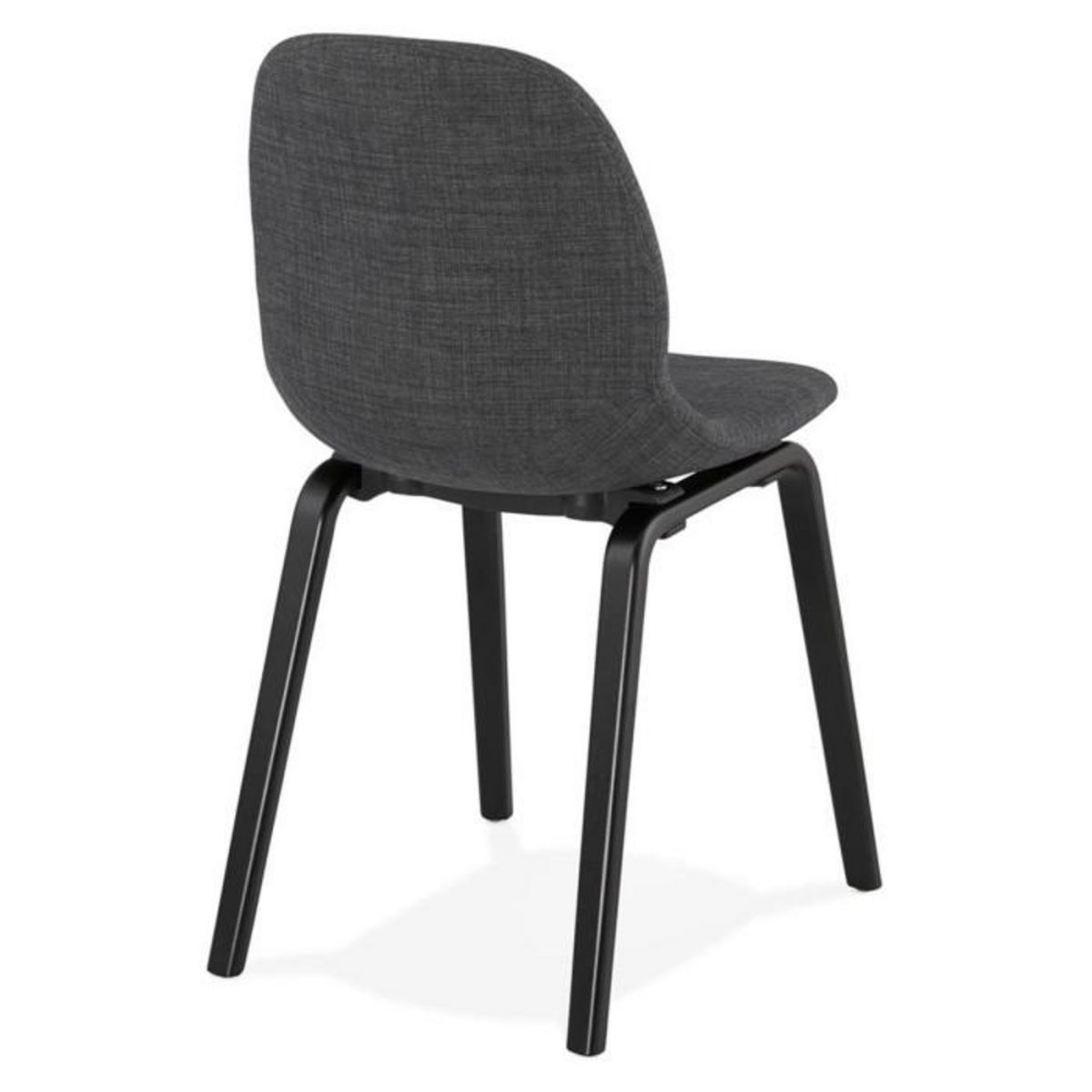 Paris Prix Chaise Design en Tissu  Tikel  81cm Gris Foncé & Noir