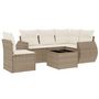 Voir la diapositive 2 : VIDAXL Salon de jardin avec coussins 6 pcs beige resine tressee