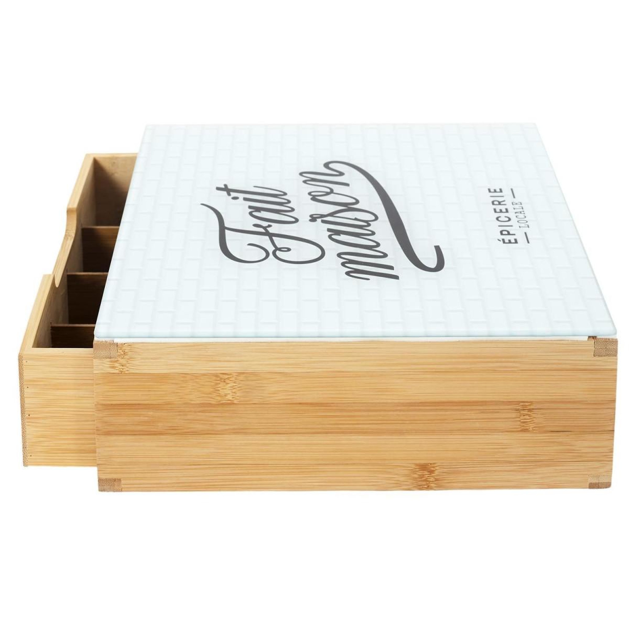 Voir la diapositive 5 : The Home Deco Factory Porte-Capsules avec Tiroir  Brooklyn  30cm Blanc