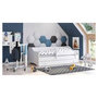Voir la diapositive 2 : KOBI Lit enfant Kris blanc + tiroir de rangement 160x80cm - avec matelas