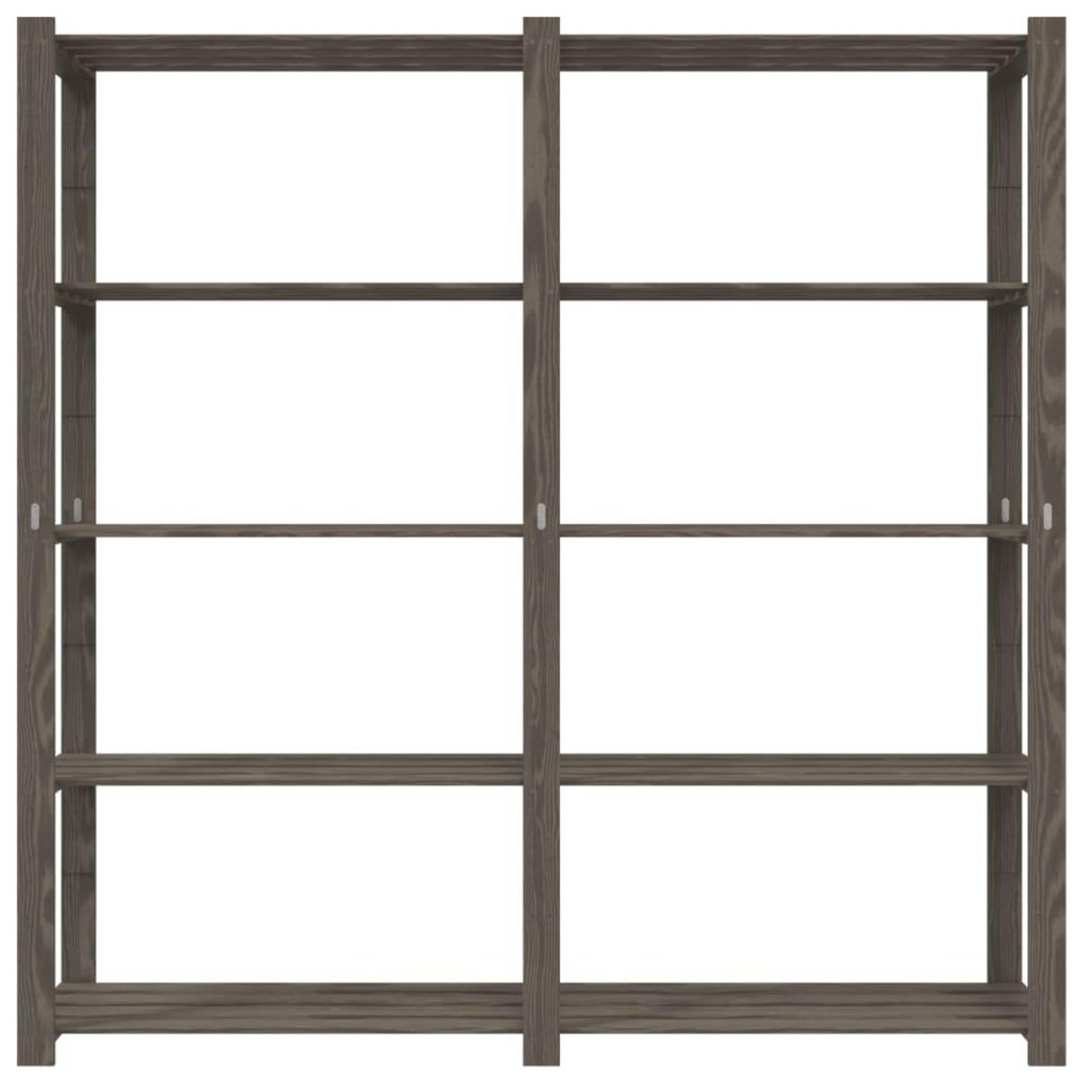 VIDAXL Support de rangement a 5 niveaux gris 170x38x170 cm bois de pin