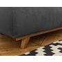 Voir la diapositive 4 : BEST MOBILIER Cristal - canapé 3 places - convertible avec coffre et grand pouf - en velours côtelé