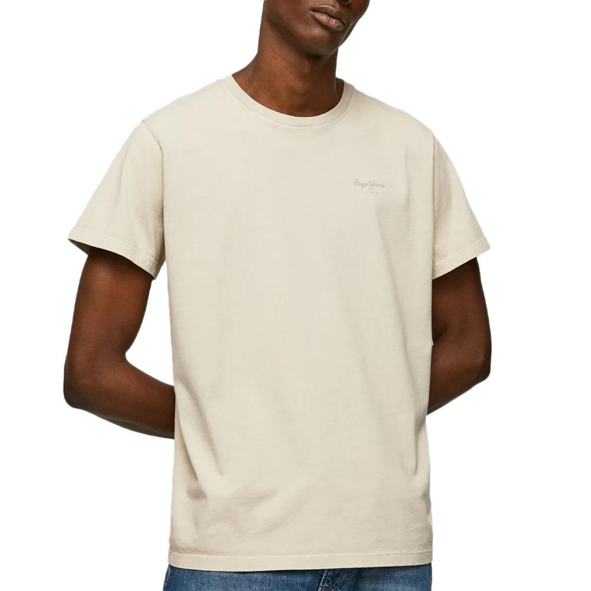 Pepe Jeans T shirt Ecru Homme Pepe jeans Jacko PM508664. Coloris disponibles : Beige