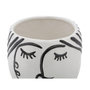 Voir la diapositive 2 : Paris Prix Vase Pot Visage en Porcelaine  Face  18cm Blanc & Noir