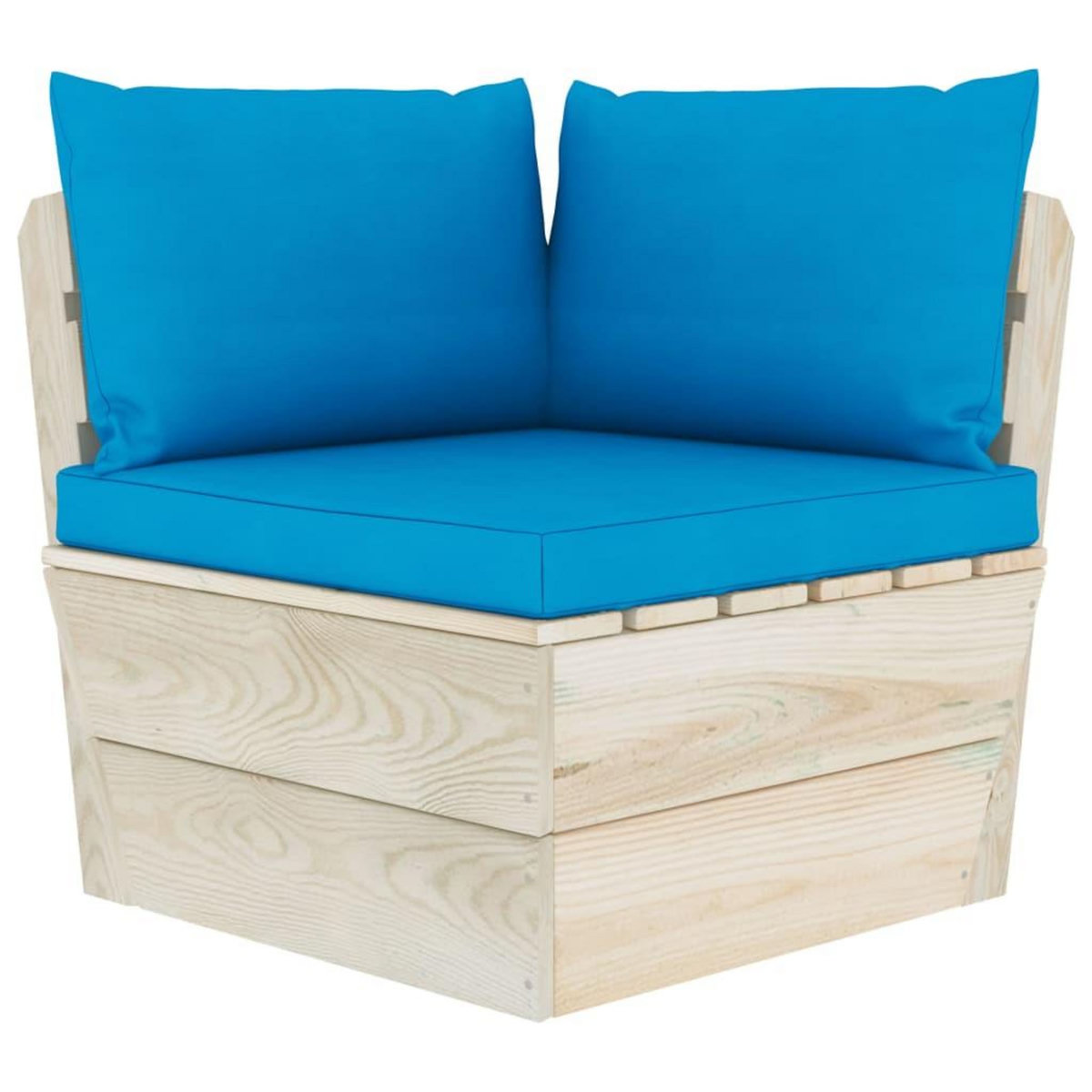 VIDAXL Canape palette a 2 places de jardin avec coussins Bois d'epicea
